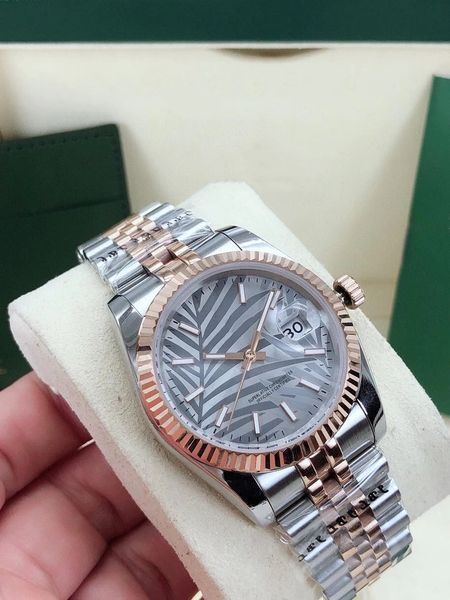 palms leaves dial womens watches 2813 movement 36mm datejust automatic mechanical women wristwatches stainless steel dress female lady wrist, Slivery;brown
palms leaves dial womens watches 2813 movement 36mm datejust automatic mechanical women wristwatches stainless steel dress female lady wrist, Slivery;brown