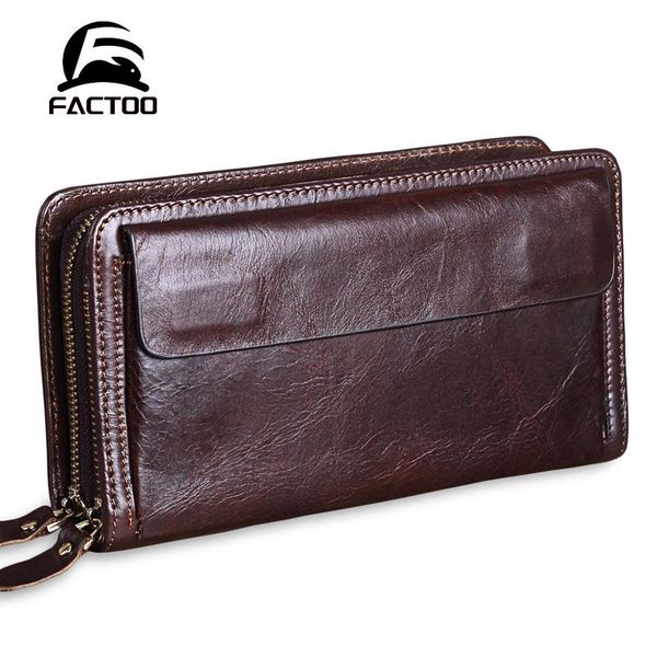 wallets factoo men's clutch wallet small bag business leather the first layer of cowhide change card case mobile phone, Red;black 
wallets factoo men's clutch wallet small bag business leather the first layer of cowhide change card case mobile phone, Red;black
