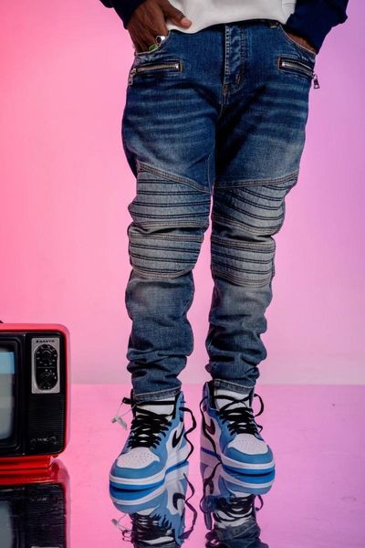 men's jeans quality high street tide brand wash water do old blue zipper decoration motorcycle wind slim foot man
men's jeans quality high street tide brand wash water do old blue zipper decoration motorcycle wind slim foot man