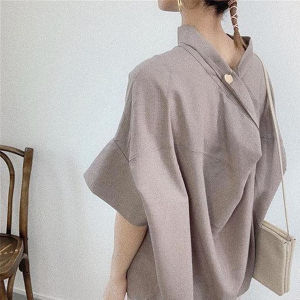 japan minimalist women shirts solid summer blouse shirt elegant office work wear ol clothes style oversize blouses lady, White
japan minimalist women shirts solid summer blouse shirt elegant office work wear ol clothes style oversize blouses lady, White