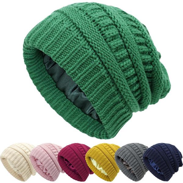 cycling caps & masks warm knitted baggy beanie hat winter silk satin lined chunky cap women slouchy skullies wool beanies outdoor skiing, Black
cycling caps & masks warm knitted baggy beanie hat winter silk satin lined chunky cap women slouchy skullies wool beanies outdoor skiing, Black