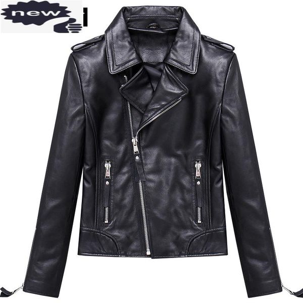 women's leather & faux genuine women black lambskin jackets autumn slim short motorcycle biker coats ladies real outwear chaqueta mujer
women's leather & faux genuine women black lambskin jackets autumn slim short motorcycle biker coats ladies real outwear chaqueta mujer