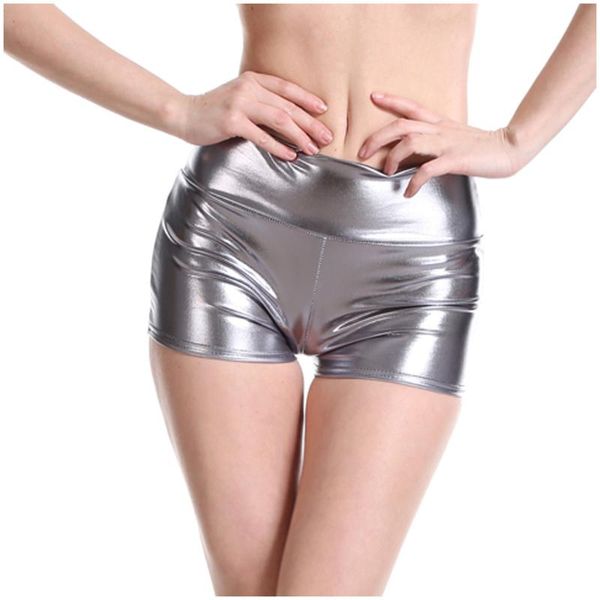 women's shorts imitation pu leather women short pants slim casual elastic waist gold black nightclub party, White;black
women's shorts imitation pu leather women short pants slim casual elastic waist gold black nightclub party, White;black