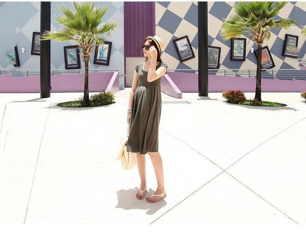 maternity dresses summer explosion model modal dress korean casual mid length comfortable soft, White
maternity dresses summer explosion model modal dress korean casual mid length comfortable soft, White