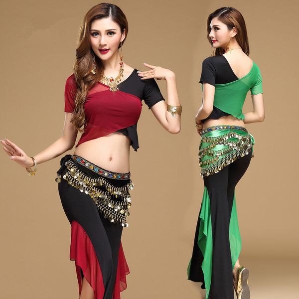 quality belly dance costume bellydance pratice clothing indian set gauze cloth pants color block set 8 colors pants&belt, Black;red
quality belly dance costume bellydance pratice clothing indian set gauze cloth pants color block set 8 colors pants&belt, Black;red