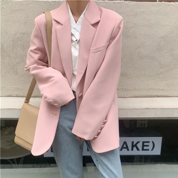 women's suits & blazers harajuku 2021 jackets elegant loose stylish pure color chic autumn streetwear ol femme office lady retro, White;black
women's suits & blazers harajuku 2021 jackets elegant loose stylish pure color chic autumn streetwear ol femme office lady retro, White;black