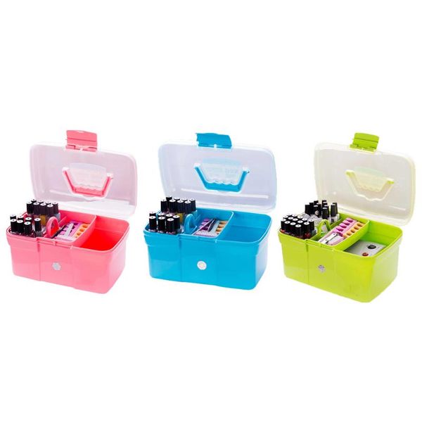 s/l 3 color hand-held deskstorage box plastic scissors makeup organizer jewelry nail polish pen container manicure tool case art equipme, Silver 
s/l 3 color hand-held deskstorage box plastic scissors makeup organizer jewelry nail polish pen container manicure tool case art equipme, Silver