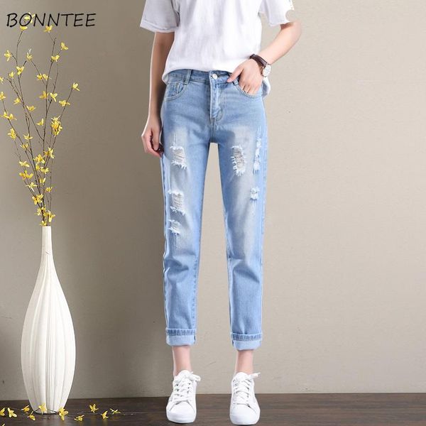 jeans women regular ankle-length high waist hole womens solid korean style harem simple elastic students leisure trousers 2021 women's, Blue
jeans women regular ankle-length high waist hole womens solid korean style harem simple elastic students leisure trousers 2021 women's, Blue