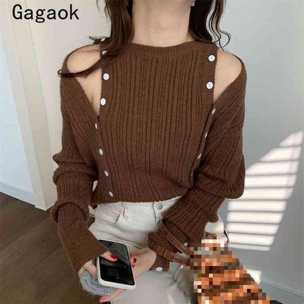 korean knitted sweater women spring autumn o-neck solid button sweaters slim chic fashion wild pullovers 210531, White;black
korean knitted sweater women spring autumn o-neck solid button sweaters slim chic fashion wild pullovers 210531, White;black