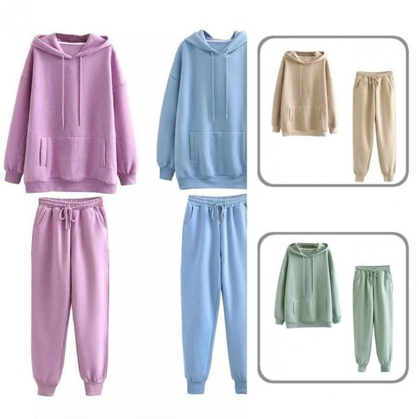 women's two piece pants simple hooded thick sweatshirt set cold resistant shrinkable cuff for party, White
women's two piece pants simple hooded thick sweatshirt set cold resistant shrinkable cuff for party, White