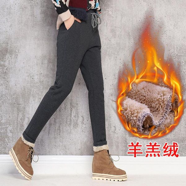 women's pants & capris lamb cashmere plus velvet thick casual harem large size korean high waist winter warm women trousers pantalon fe, Black;white
women's pants & capris lamb cashmere plus velvet thick casual harem large size korean high waist winter warm women trousers pantalon fe, Black;white