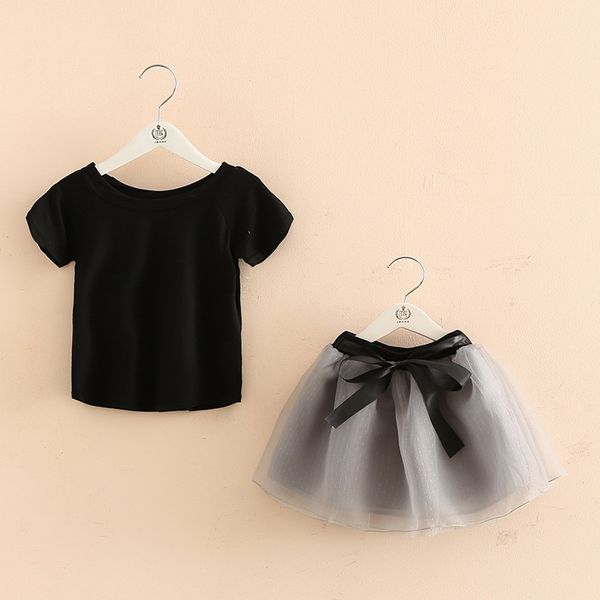 2021 summer 2-10 years kids party elegant princess solid color bow t-shirt+lace skirt 2 piece lace gauze baby girl dress sets, White;black
2021 summer 2-10 years kids party elegant princess solid color bow t-shirt+lace skirt 2 piece lace gauze baby girl dress sets, White;black