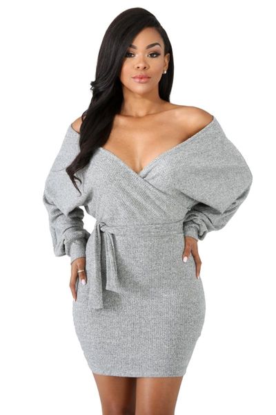 casual dresses knitted rib mini dress women v neck long sleeve backless bodycon bandage night club party vestidos, Black;gray
casual dresses knitted rib mini dress women v neck long sleeve backless bodycon bandage night club party vestidos, Black;gray