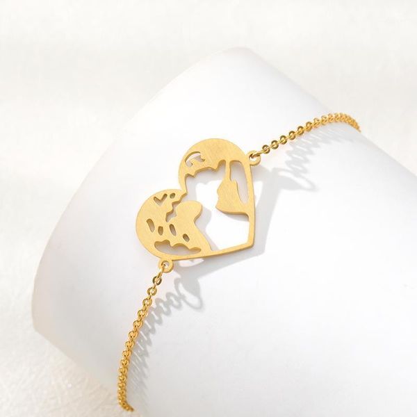charm bracelets heart shape globe travel earth minimalism stainless steel bangle jewellery bijoux femme gift for friend1, Golden;silver
charm bracelets heart shape globe travel earth minimalism stainless steel bangle jewellery bijoux femme gift for friend1, Golden;silver