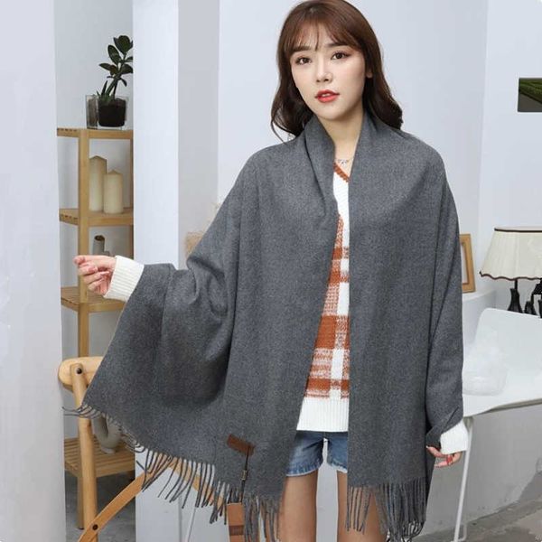 cashmere women's autumn and winter thickened warm red shawl winter scarf solid color men's wool scarf, Blue;gray
cashmere women's autumn and winter thickened warm red shawl winter scarf solid color men's wool scarf, Blue;gray