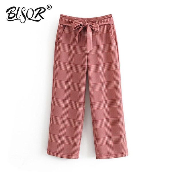 women's pants & capris women elegant houndstooth plaid wide leg pockets belt decorate female casual cozy trousers pantalones, Black;white
women's pants & capris women elegant houndstooth plaid wide leg pockets belt decorate female casual cozy trousers pantalones, Black;white