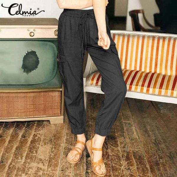 capris celmia 2021 fashion cargo pants women elastic high waist streetwear trouser spring casual pockets work long pantalon plus size, Black;white
capris celmia 2021 fashion cargo pants women elastic high waist streetwear trouser spring casual pockets work long pantalon plus size, Black;white