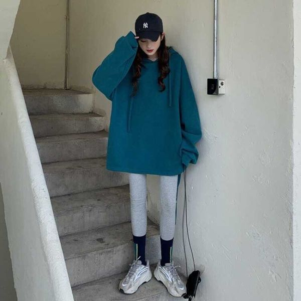 women's long-sleeve plain hooded sweatshirt multi-color casual pullover hoodie 210601, Black
women's long-sleeve plain hooded sweatshirt multi-color casual pullover hoodie 210601, Black