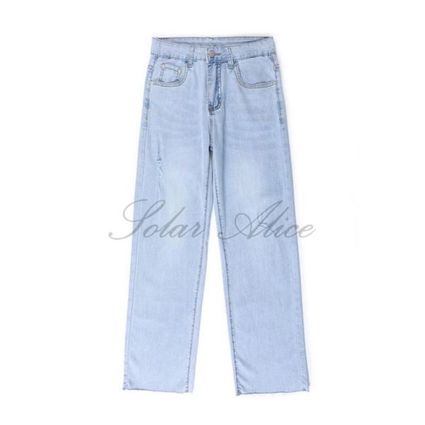 women's jeans 2021 spring and autumn straight high waist loose slim-leg wide-leg trousers, Blue
women's jeans 2021 spring and autumn straight high waist loose slim-leg wide-leg trousers, Blue