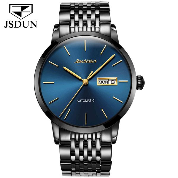 jsdun imported miyota movement luxury wristwatch leather automatic mechanical watch brand men's relogio masculino 8812, Slivery;brown
jsdun imported miyota movement luxury wristwatch leather automatic mechanical watch brand men's relogio masculino 8812, Slivery;brown