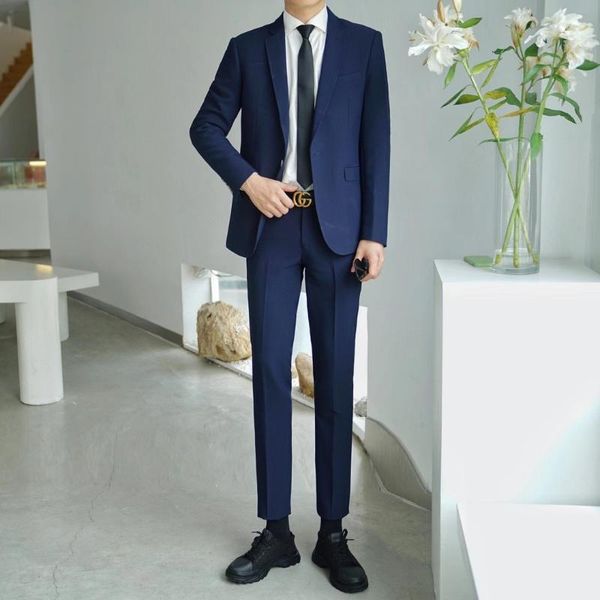 two piece suit men's 2021 spring and autumn business casual solid color bridegroom's man dress suits & blazers, White;black
two piece suit men's 2021 spring and autumn business casual solid color bridegroom's man dress suits & blazers, White;black