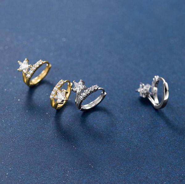 hoop & huggie 925 sterling silver star zirconia paved endless earrings a1037, Golden;silver
hoop & huggie 925 sterling silver star zirconia paved endless earrings a1037, Golden;silver