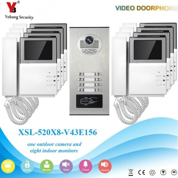 yobang security visual video intercom wired 4.3 inch tft lcd monitor waterproof rfid smart ip camera for house system door phones
yobang security visual video intercom wired 4.3 inch tft lcd monitor waterproof rfid smart ip camera for house system door phones