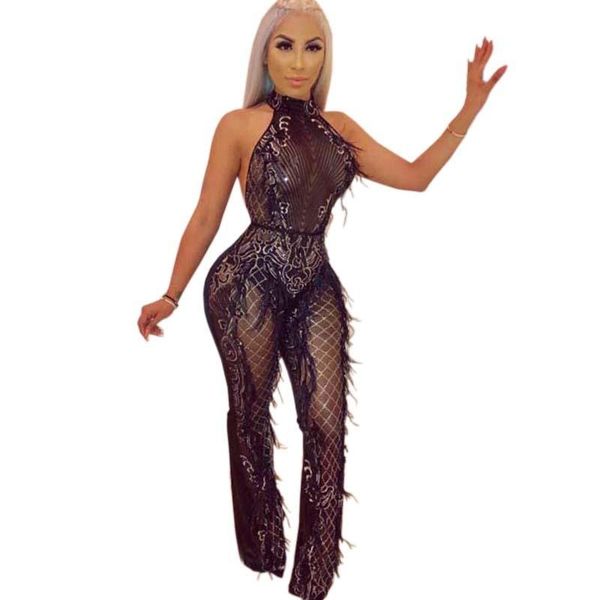 women's jumpsuits & rompers fashion sequin transparent mesh bodysuit womens jumpsuit macacao feminino body mujer patchwork feathers, Black;white
women's jumpsuits & rompers fashion sequin transparent mesh bodysuit womens jumpsuit macacao feminino body mujer patchwork feathers, Black;white
