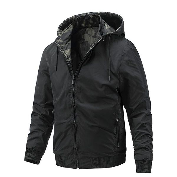 men's jackets jacket windbreaker 2021 autumn fashion double face camouflage men casual hooded male brand clothing, Black;brown
men's jackets jacket windbreaker 2021 autumn fashion double face camouflage men casual hooded male brand clothing, Black;brown