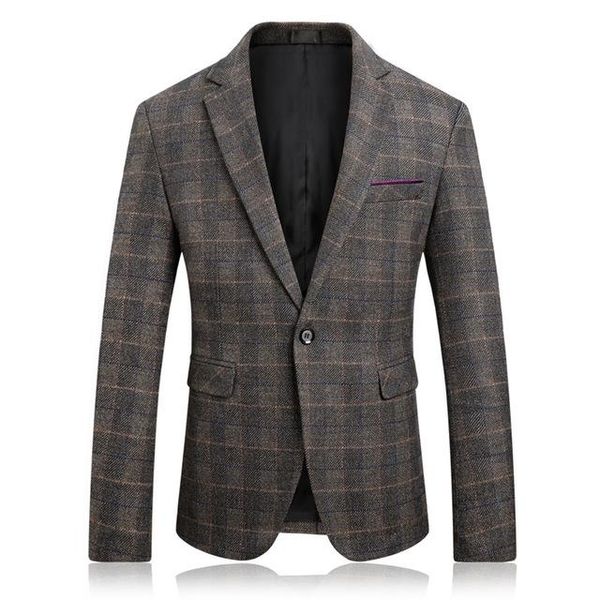 men's suits & blazers 2021 plaid slim fit men suit jacket business casual spring and autumn style dress, White;black
men's suits & blazers 2021 plaid slim fit men suit jacket business casual spring and autumn style dress, White;black