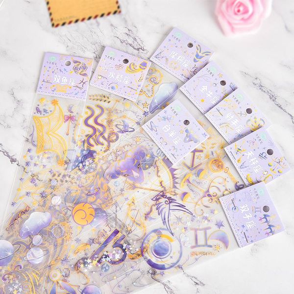 gift wrap pet subpackage long strip sticker transparent twelve constellations series creative hand account mobile phone decoration
gift wrap pet subpackage long strip sticker transparent twelve constellations series creative hand account mobile phone decoration