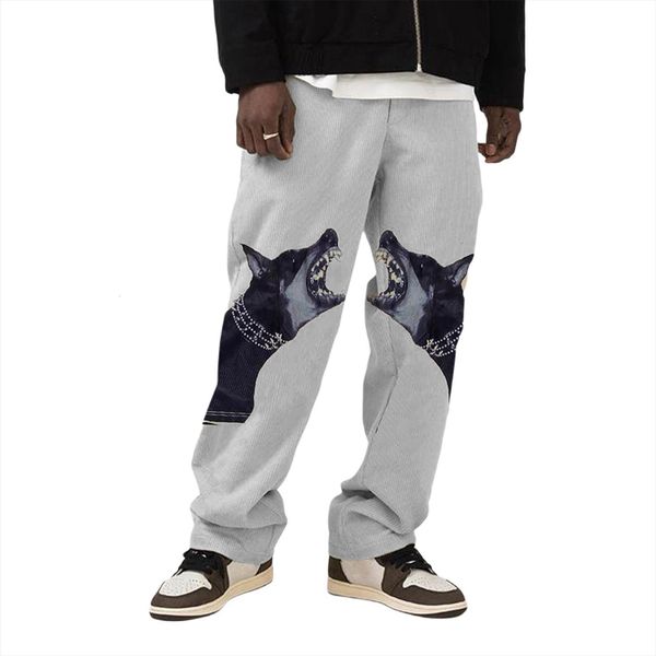 fashion animal print stylish women pants cargo casual straight long loose trousers wolf cool clothing, Black
fashion animal print stylish women pants cargo casual straight long loose trousers wolf cool clothing, Black