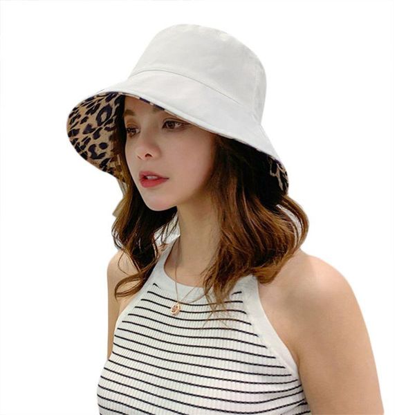 women summer leopard print bucket hat reversible wide brim panama fisherman cap hats, Blue;gray
women summer leopard print bucket hat reversible wide brim panama fisherman cap hats, Blue;gray
