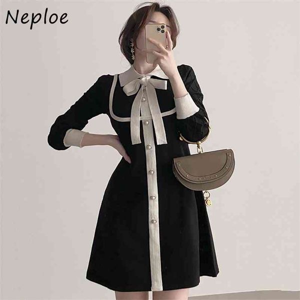 korean chic elegant knit sweater dress high waist hip a line knee length vestidos turn down collar bow long sleeve robe 210422, Black;gray
korean chic elegant knit sweater dress high waist hip a line knee length vestidos turn down collar bow long sleeve robe 210422, Black;gray