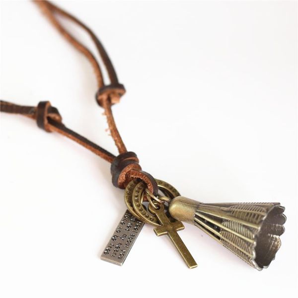 pendant necklaces sport brown genuine leather long sweater chain punk bronze hoops cross badminton necklace men women homme jewelry, Silver
pendant necklaces sport brown genuine leather long sweater chain punk bronze hoops cross badminton necklace men women homme jewelry, Silver