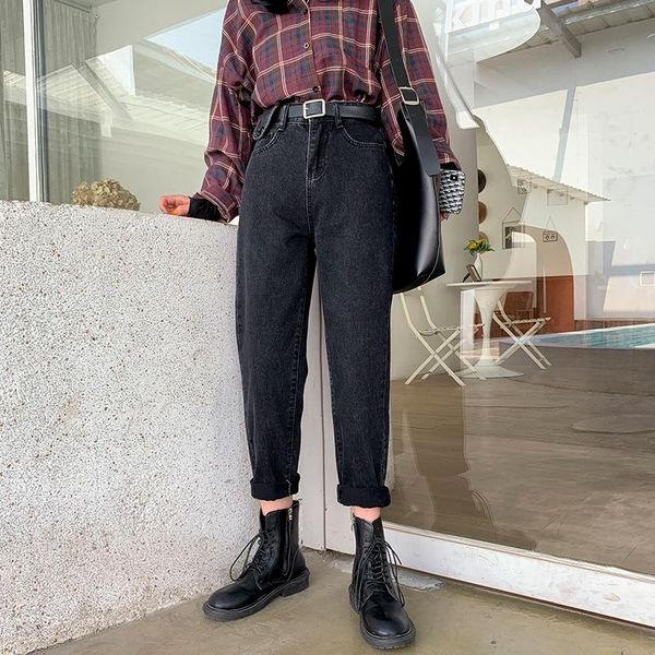 women's jeans korean high waist women harem pants loose casual plus size street denim trousers pantalon femme vintage with belt, Blue
women's jeans korean high waist women harem pants loose casual plus size street denim trousers pantalon femme vintage with belt, Blue
