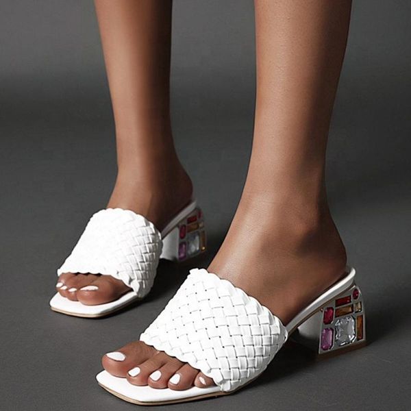 colorful rhinestone square heels women slippers large size 48 knitted open toe pumps shoes, Black
colorful rhinestone square heels women slippers large size 48 knitted open toe pumps shoes, Black