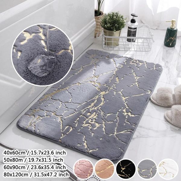 bath mats anti-slip carpet artificial hair anti-skid bottom soft dry wet separation bathroom household home decoration