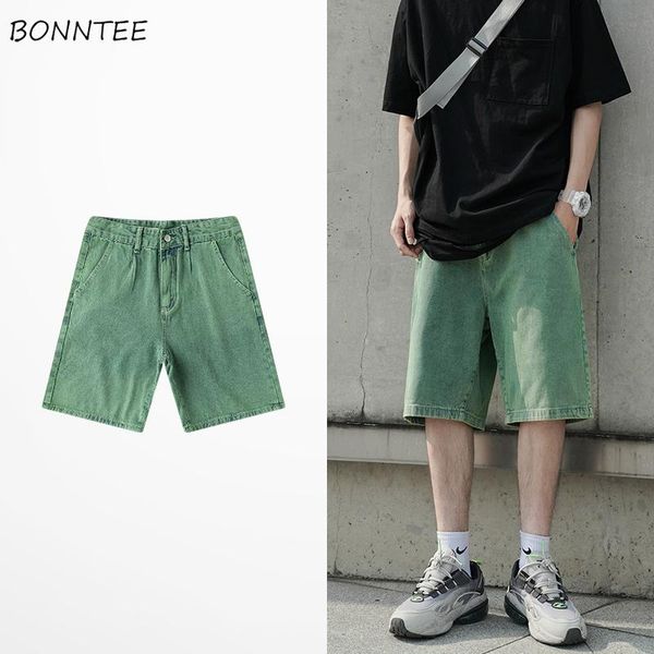 men shorts summer loose denim solid leisure straight casual beach mens short fashion green high street ins trendy all-match men's, White;black
men shorts summer loose denim solid leisure straight casual beach mens short fashion green high street ins trendy all-match men's, White;black
