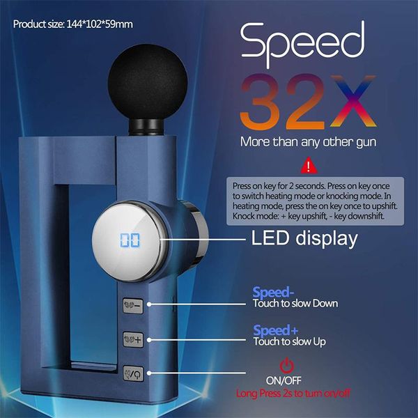 massage gun 4 heads 32gear heat relaxation facial body muscle vibration massager light handheld electric high frequency
massage gun 4 heads 32gear heat relaxation facial body muscle vibration massager light handheld electric high frequency