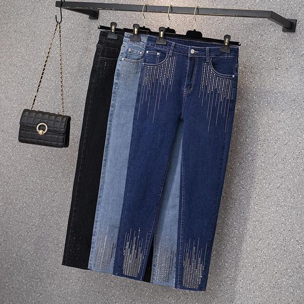 women's jeans fashion streetwear diamond ankle-length pencil pants plus size super stretchy high waisted women, Blue
women's jeans fashion streetwear diamond ankle-length pencil pants plus size super stretchy high waisted women, Blue