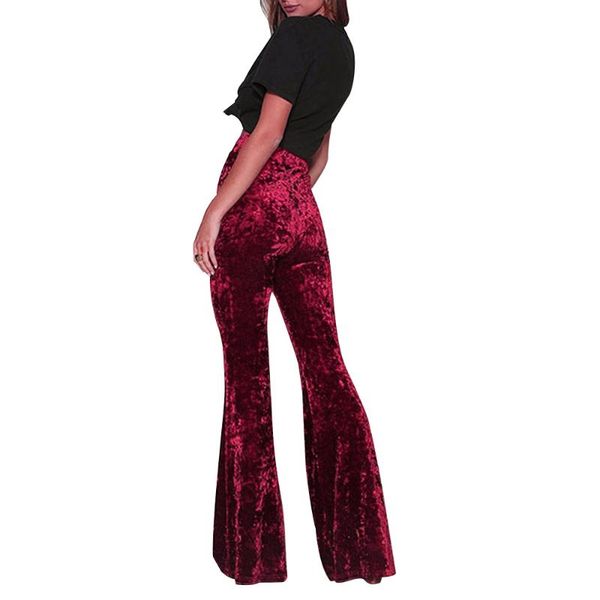 women's pants & capris women elegant velvet minimalist trousers wide-leg slim fit casual trendy flare spring autumn solid high waist fe, Black;white 
women's pants & capris women elegant velvet minimalist trousers wide-leg slim fit casual trendy flare spring autumn solid high waist fe, Black;white