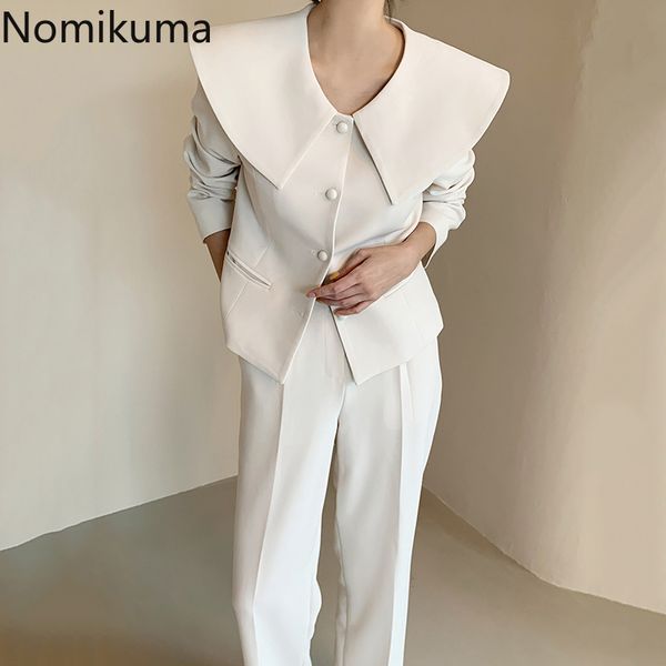 nomikuma korean autumn elegant peter pan collar short coat causal solid sweet single breasted suit jacket women blazers 6c393 210427, White;black
nomikuma korean autumn elegant peter pan collar short coat causal solid sweet single breasted suit jacket women blazers 6c393 210427, White;black