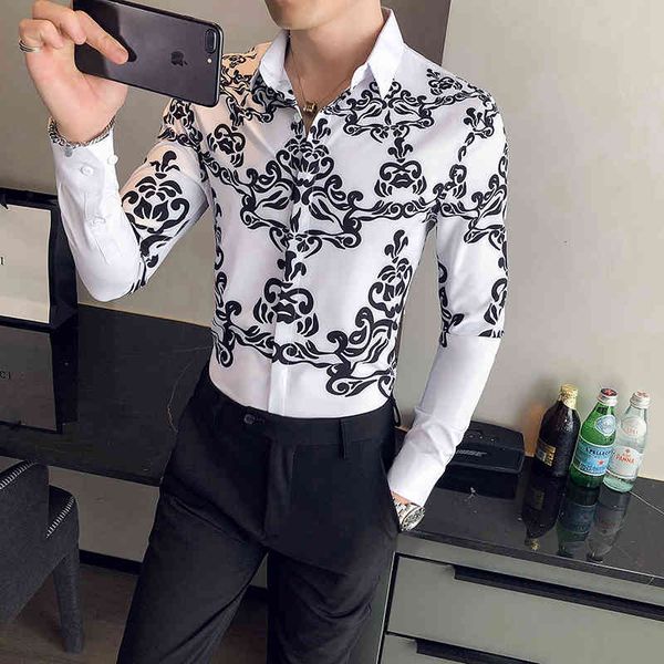men's casual shirts estilo britnico camisas de impresso moda dos homens manga longa venda quente clube noturno/streetwear/formatura ves, White;black
men's casual shirts estilo britnico camisas de impresso moda dos homens manga longa venda quente clube noturno/streetwear/formatura ves, White;black