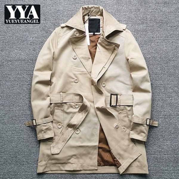 england style mens casual double breasted slim trench coat adjustable waist turn-down collar pockets button fashion jackets men's coats, Tan;black
england style mens casual double breasted slim trench coat adjustable waist turn-down collar pockets button fashion jackets men's coats, Tan;black