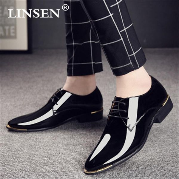 dress shoes 2021 spring promotions men luxury shoe patent leather oxford mens italy white derby formal male flats size 38-48, Black
dress shoes 2021 spring promotions men luxury shoe patent leather oxford mens italy white derby formal male flats size 38-48, Black