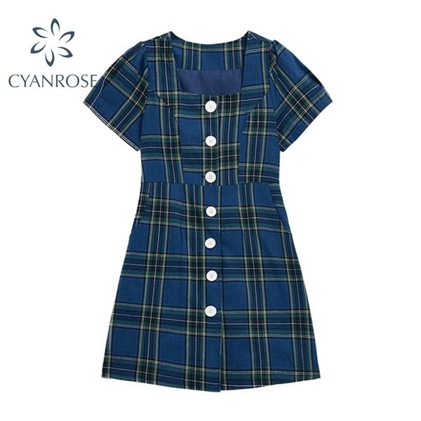 plaid cardigan crop dress women summer short sleeve mini dresses korean female casual vintage preppy style vestidos 210515, Black;gray
plaid cardigan crop dress women summer short sleeve mini dresses korean female casual vintage preppy style vestidos 210515, Black;gray