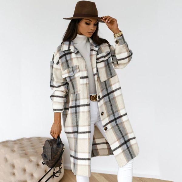 women's jackets 2021 autumn winter checked women jacket casual long sleeve plaid print button shirt coat female fall overcoat streetwea, Black;brown
women's jackets 2021 autumn winter checked women jacket casual long sleeve plaid print button shirt coat female fall overcoat streetwea, Black;brown