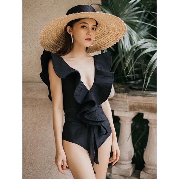 one-piece suits women swimwear bottom bathing suit 2021 swimsuit joint one piece female super black cover leaf beach bikini solid polyester
one-piece suits women swimwear bottom bathing suit 2021 swimsuit joint one piece female super black cover leaf beach bikini solid polyester