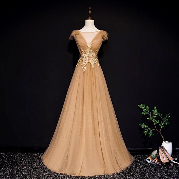 party dresses evening dress o-neck embroidery luxurious short sleeves pleat floor-length backless a-line formal woman b1285, White;black
party dresses evening dress o-neck embroidery luxurious short sleeves pleat floor-length backless a-line formal woman b1285, White;black